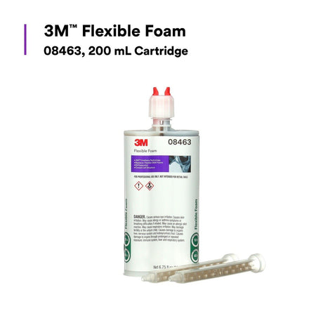 3M 08463 Flexible Foam Two-Part Urethane Sound Deadening Moisture Resistant 200 mL Cartridge (7100045768)  - (6Pack) - 2