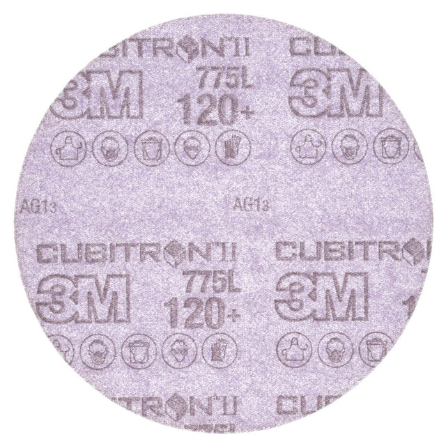 3M 775L Cubitron II Hookit Film Disc, 120+ 3MIL, 5 in x NH, Die 500X (7100046326) (250 Pack)