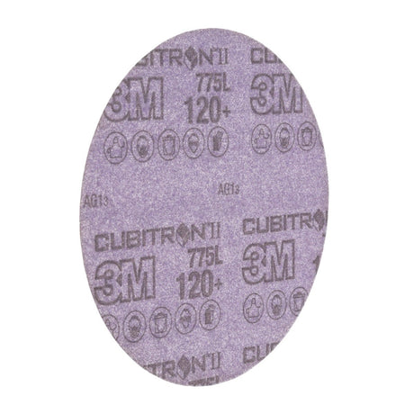 3M 775L Cubitron II Hookit Film Disc, 120+ 3MIL, 5 in x NH, Die 500X (7100046326) (250 Pack) - 3