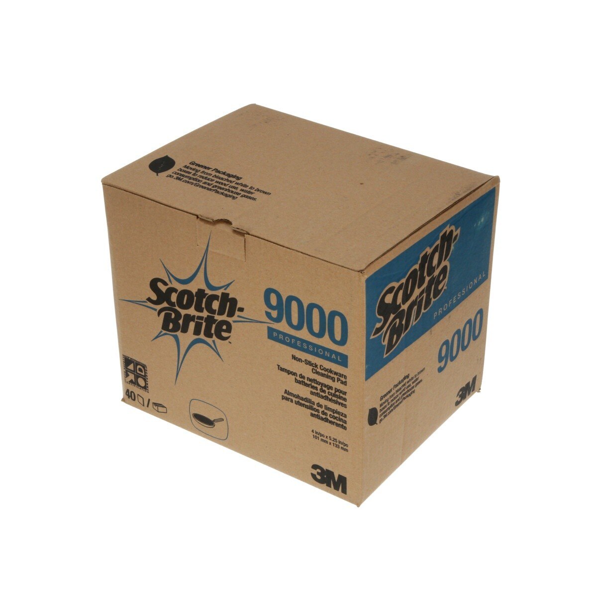 3M Scotch-Brite All Purpose Scouring Pad, Low-scratch, Blue, 4 in x 5-1/4 in (7100046567) (40 Pack) - 10