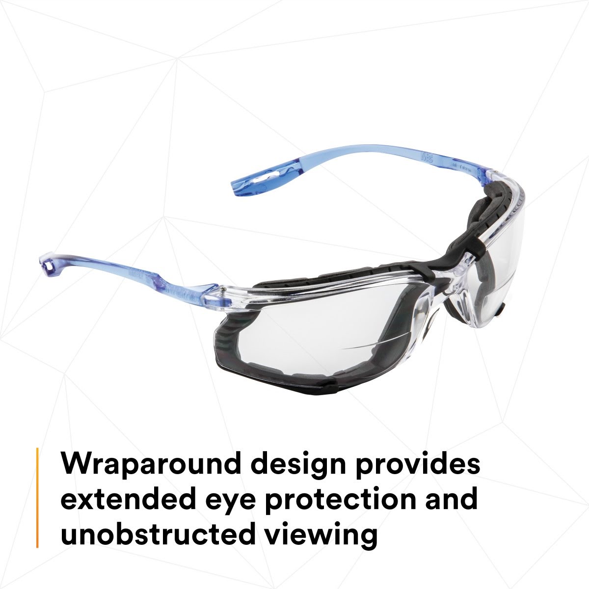 3M VC220AF Virtua Safety Glasses with Readers 2.0 Diopter Anti Fog Anti Scratch Clear Lens Light Blue Temples Removable Foam Gasket Cord Control System (7100046672)  - (20Pack) - 8