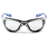3M VC225AF Virtua CCS Safety Glasses with Readers 2.5 Diopter, ANSI Z87, Anti-Fog, Clear Lens, Blue Temples, Removable Foam Gasket (7100046673)  - (20Pack)