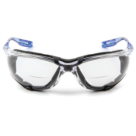 3M VC225AF Virtua CCS Safety Glasses with Readers 2.5 Diopter, ANSI Z87, Anti-Fog, Clear Lens, Blue Temples, Removable Foam Gasket (7100046673)  - (20Pack)