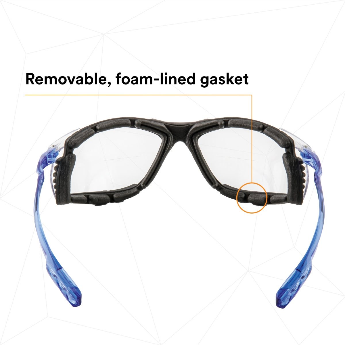 3M VC225AF Virtua CCS Safety Glasses with Readers 2.5 Diopter, ANSI Z87, Anti-Fog, Clear Lens, Blue Temples, Removable Foam Gasket (7100046673)  - (20Pack) - 9