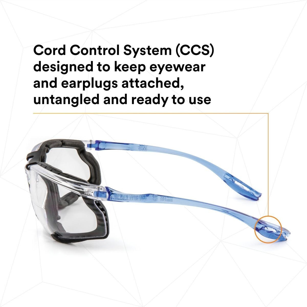 3M VC215AF Virtua CCS Safety Glasses with Readers, +1.5 Diopter, Anti Fog Anti Scratch, Clear Lens, Blue Temples, Removable Foam Gasket (7100046796)  - (20Pack) - 6