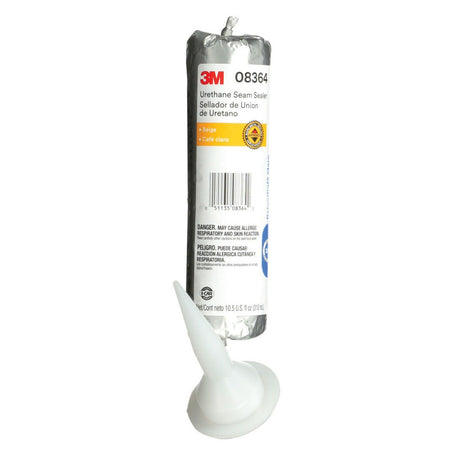 3M 08364 Urethane Seam Sealer, Beige, High Solids, Permanently Flexible, 310 mL/10.5 oz Foil Pack (7100049259)  - (6Pack)