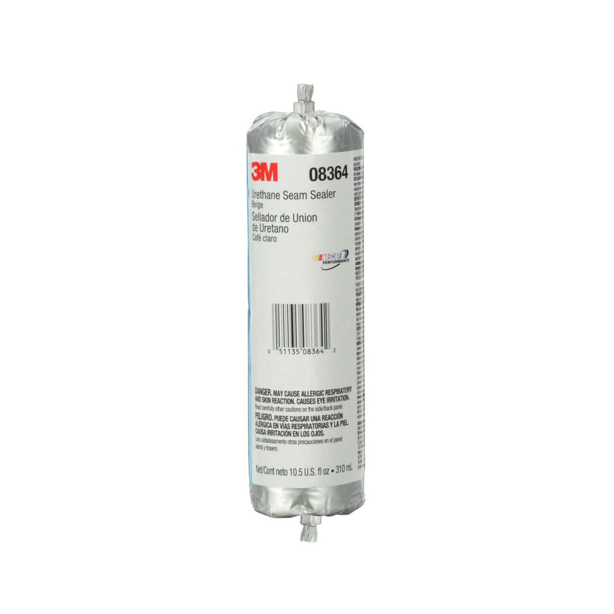 3M 08364 Urethane Seam Sealer, Beige, High Solids, Permanently Flexible, 310 mL/10.5 oz Foil Pack (7100049259)  - (6Pack) - 4