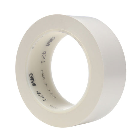 3M 471 Vinyl Floor Marking Tape, White, 1 1/2 in x 36 yd, 5.2 mil (7100049357)  - (24Pack) - 2