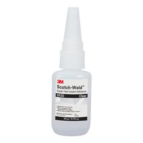 3M SF20 Super Fast Instant Adhesive, Clear, 20 g Bottle (7100049744)  - (10Pack)