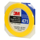 3M 471 Vinyl Tape Yellow 1/4 in x 36 yd (31840) (7100049780)  - (144Pack) - 8