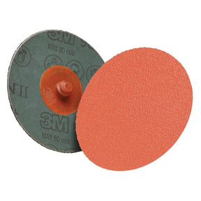 3M 987C Cubitron II Roloc Fibre Disc, 60+ Grit, TR, 3 in, Die R300V, Orange (7100050303) (200 Pack)