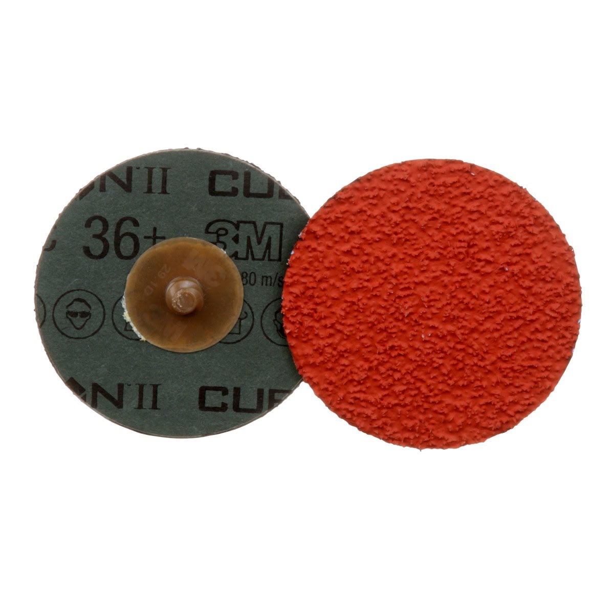 3M 987C Cubitron II Roloc Fibre Disc, TR, 36+, Orange, 3 in, Die R300V (7100050304) (200 Pack)