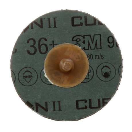 3M 987C Cubitron II Roloc Fibre Disc, TR, 36+, Orange, 3 in, Die R300V (7100050304) (200 Pack) - 2