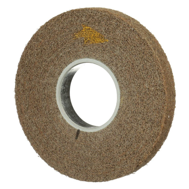 3M CP-WL Scotch-Brite Cut and Polish Wheel, Aluminum Oxide, Fine, Tan, 6 in x 1/2 in x 1 in, 6000 rpm (7100050403) (4 Pack)