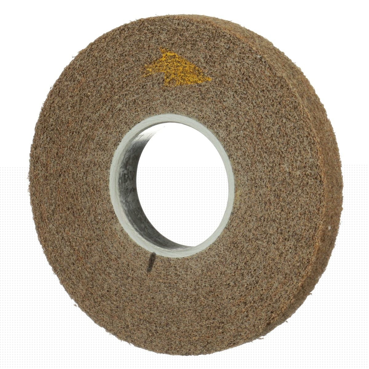 3M CP-WL Scotch-Brite Cut and Polish Wheel, Aluminum Oxide, Fine, Tan, 6 in x 1/2 in x 1 in, 6000 rpm (7100050403) (4 Pack)