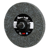 3M DP-UW Scotch-Brite Deburr and Finish PRO Unitized Wheel, Center Hole, Ceramic, Medium+, Gray, 3 in x 1/4 in x 1/4 in (7100053419) (40 Pack) - 2