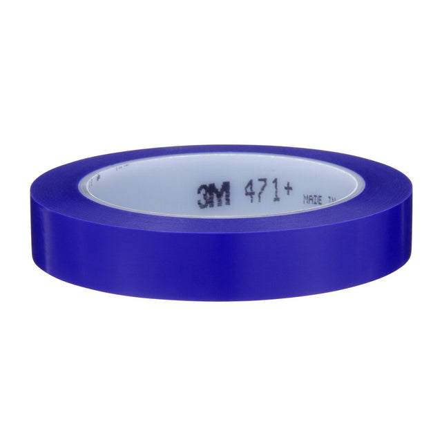 3M 471+ Vinyl Tape, Indigo, 3/4 in x 36 yd, 5.2 mil (PN06409) (7100055259)  - (12Pack)