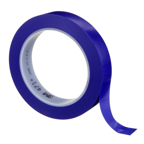 3M 471+ Vinyl Tape, Indigo, 3/4 in x 36 yd, 5.2 mil (PN06409) (7100055259)  - (12Pack) - 4