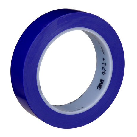3M 471+ Vinyl Tape Indigo 1 in x 36 yd Fine Line Paint Masking Striping Color Separation High-Temperature Stretch (7100057038)  - (12Pack)