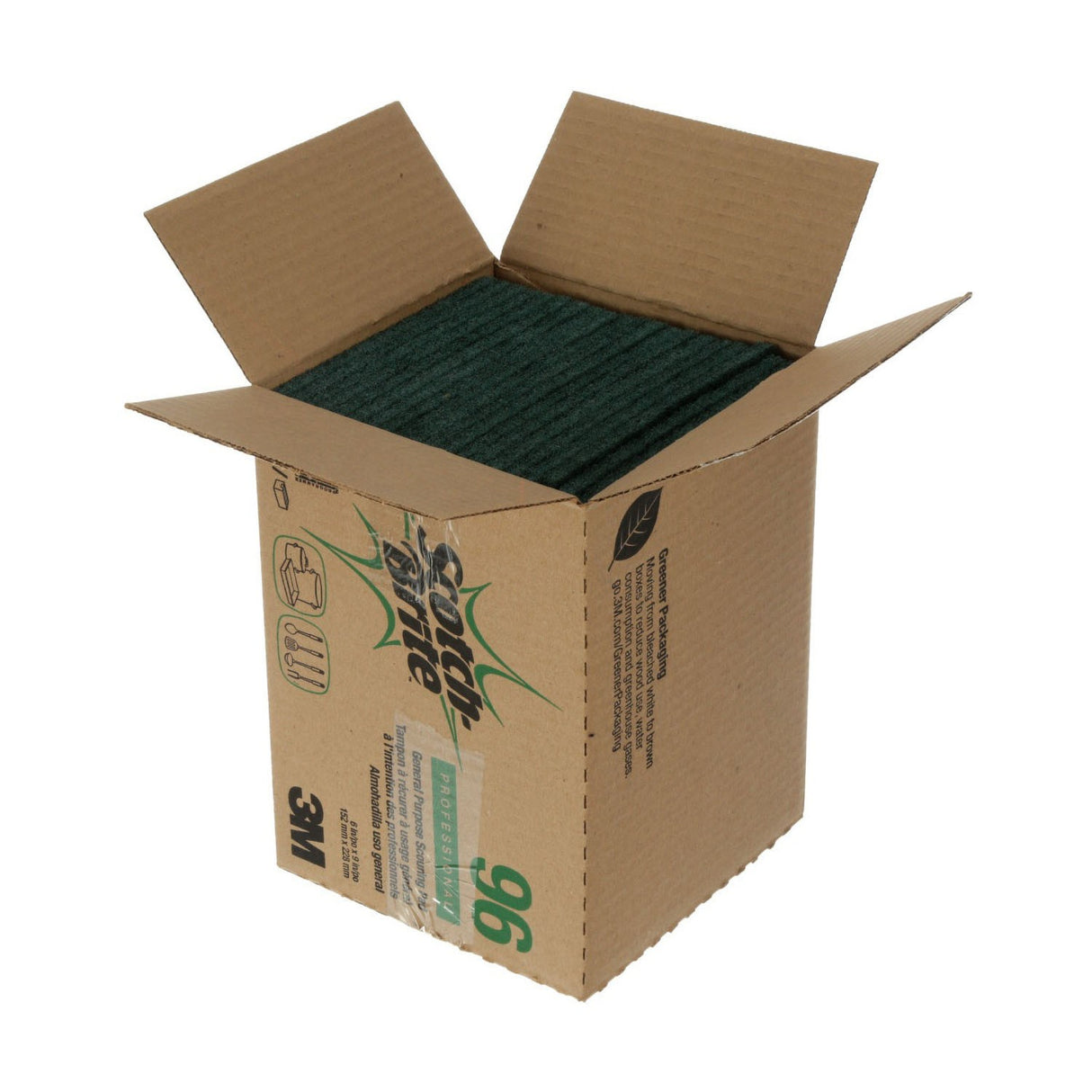3M 96-20 Scotch-Brite General Purpose Scouring Pad, Medium Duty, Dark Green, 6 in x 9 in (7100057470) (20 Pack) - 4