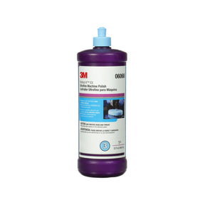 3M 06068 Perfect-It EX Ultrafine Machine Polish + 32 fl oz 1 qt Blue Bottle Automotive Paint Polish (7100061948)  - (6Pack)