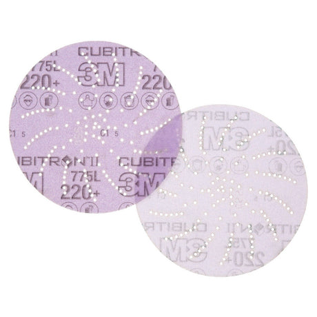 3M 775L Xtract Cubitron II Film Disc 220+ 5 in Die 500LG (7100064270) (250 Pack) - 2