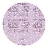 3M 775L Xtract Hookit Cubitron II Film Disc, 220+, Purple, 6 in, 600LG Multi-Hole (7100064271) (250 Pack)