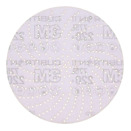 3M 775L Xtract Hookit Cubitron II Film Disc, 220+, Purple, 6 in, 600LG Multi-Hole (7100064271) (250 Pack) - 3