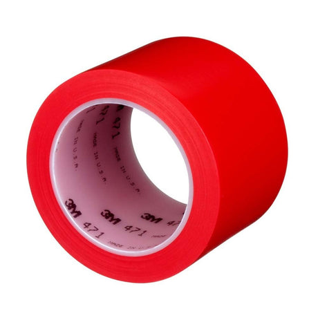 3M 471 471 IW Vinyl Tape Red for Floor Marking, Paint Masking, Color Coding (1 Roll, 3 in x 36 yd) (7100064525)  - (12Pack) - 3