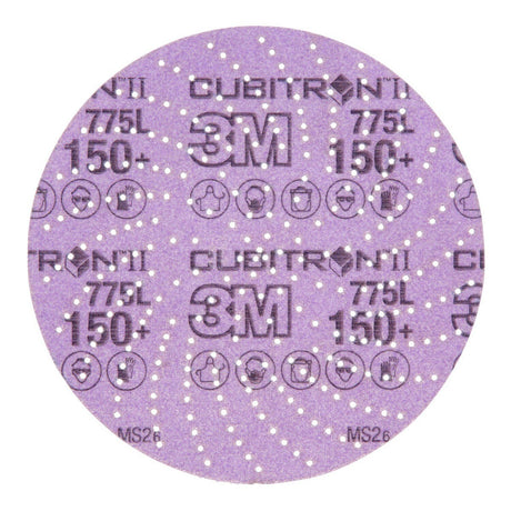 3M 775L Xtract Cubitron II Hookit Clean Sanding Film Disc , 150+ Grit, 6 in. Hook-and-Loop for Paint Prep, Removal, Sanding, Refining, Blending, Featheredge (7100065918) (250 Pack)