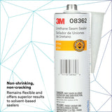 3M 08362 Urethane Seam Sealer, Gray, High Solids, Permanently Flexible, 310 mL/10.5 fl oz Cartridge (7100066294) (12 Pack) - 3