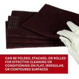 3M 7447 Scotch-Brite General Purpose Hand Pad, Very Fine, Aluminum Oxide, Maroon, 6 in x 9 in, Surface Preparation, Scuffing, Blending, Cleaning (7100066382) (4000 Pack) - 7