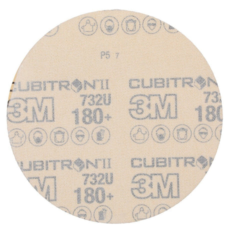 3M 732U Cubitron II Hookit Paper Disc, 150+ C-weight, 5 in x NH, Die 500X (7100066674) (250 Pack) - 2