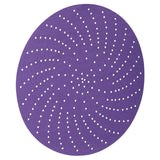 3M 732U Cubitron II Hookit Paper Disc, 220+ Grit, C-Weight, Purple, 6 in x NH, Die 600LG (7100066702) (250 Pack) - 2