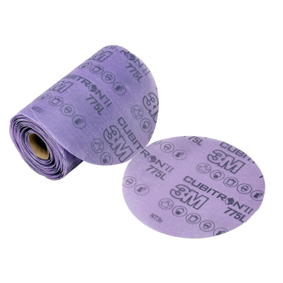 3M 775L Cubitron II Stikit Film Disc, 180+ 3MIL, 6 in x NH, Die 600Z (7100067211)  - (4Pack)