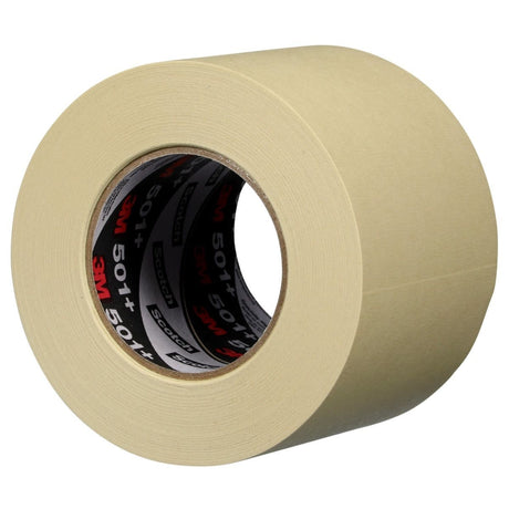 3M 501+ Specialty High Temperature Masking Tape, Tan, 3-15/16 in x 60.14 yd, 7.3 mil (7100067847) (12 Pack) - 2
