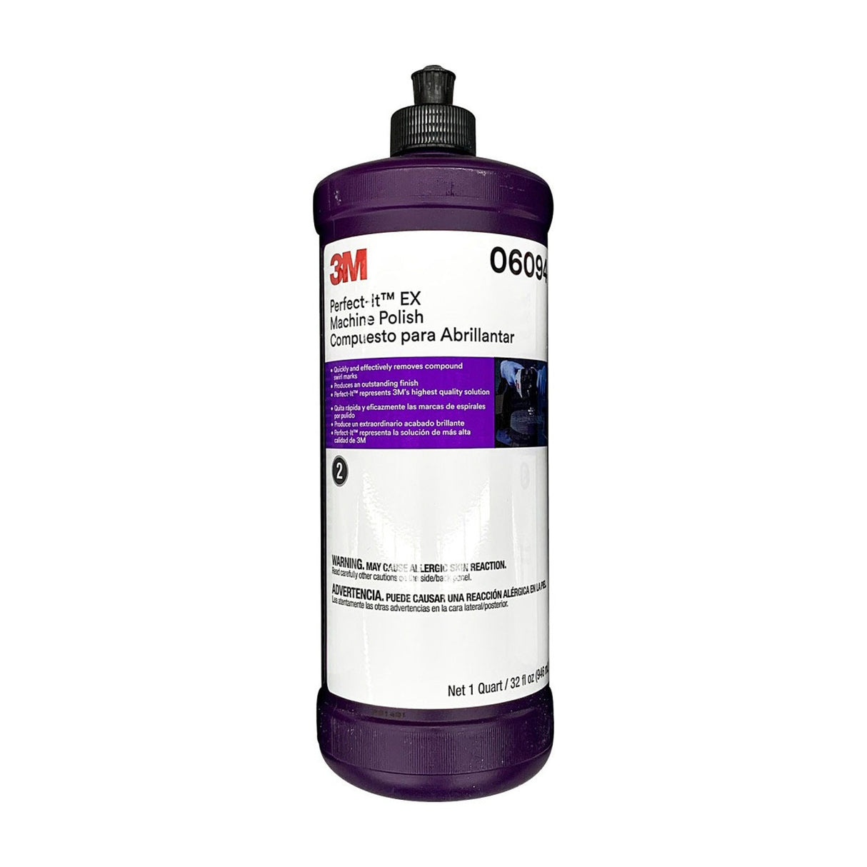 3M 06094 Machine Polish, 1 qt (32 fl oz/946 mL), Liquid Polish for Paint Finishing and Swirl Mark Removal (7100068200)  - (6Pack) - 2