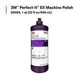 3M 06094 Machine Polish, 1 qt (32 fl oz/946 mL), Liquid Polish for Paint Finishing and Swirl Mark Removal (7100068200)  - (6Pack) - 6