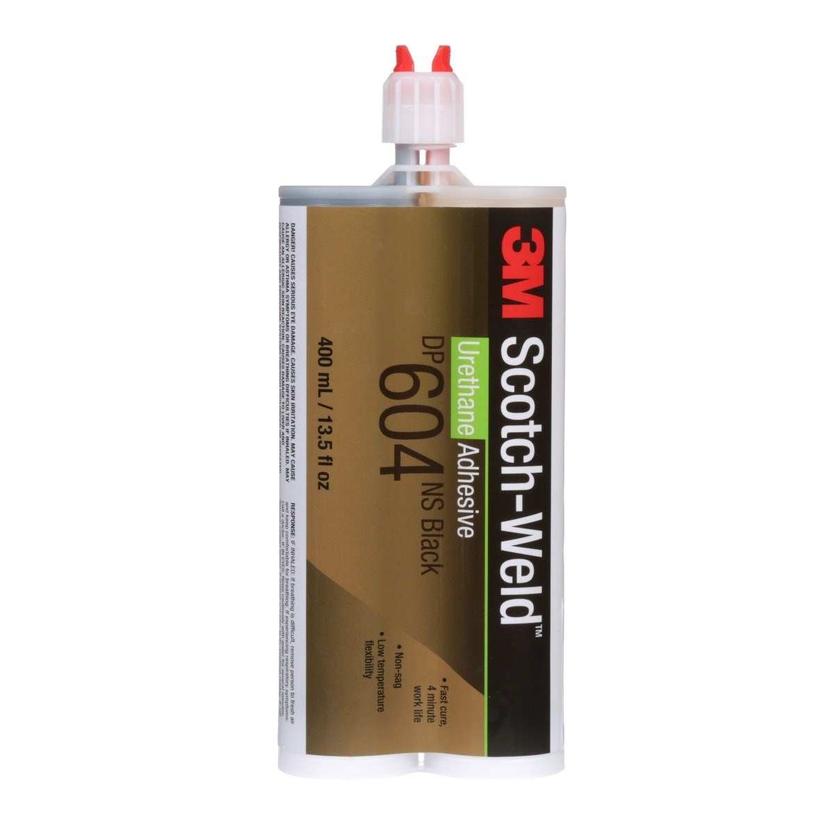 3M DP600NS DP604NS Scotch-Weld Urethane Adhesive, Black, 400 mL Duo-Pak (7100069452)  - (6Pack)