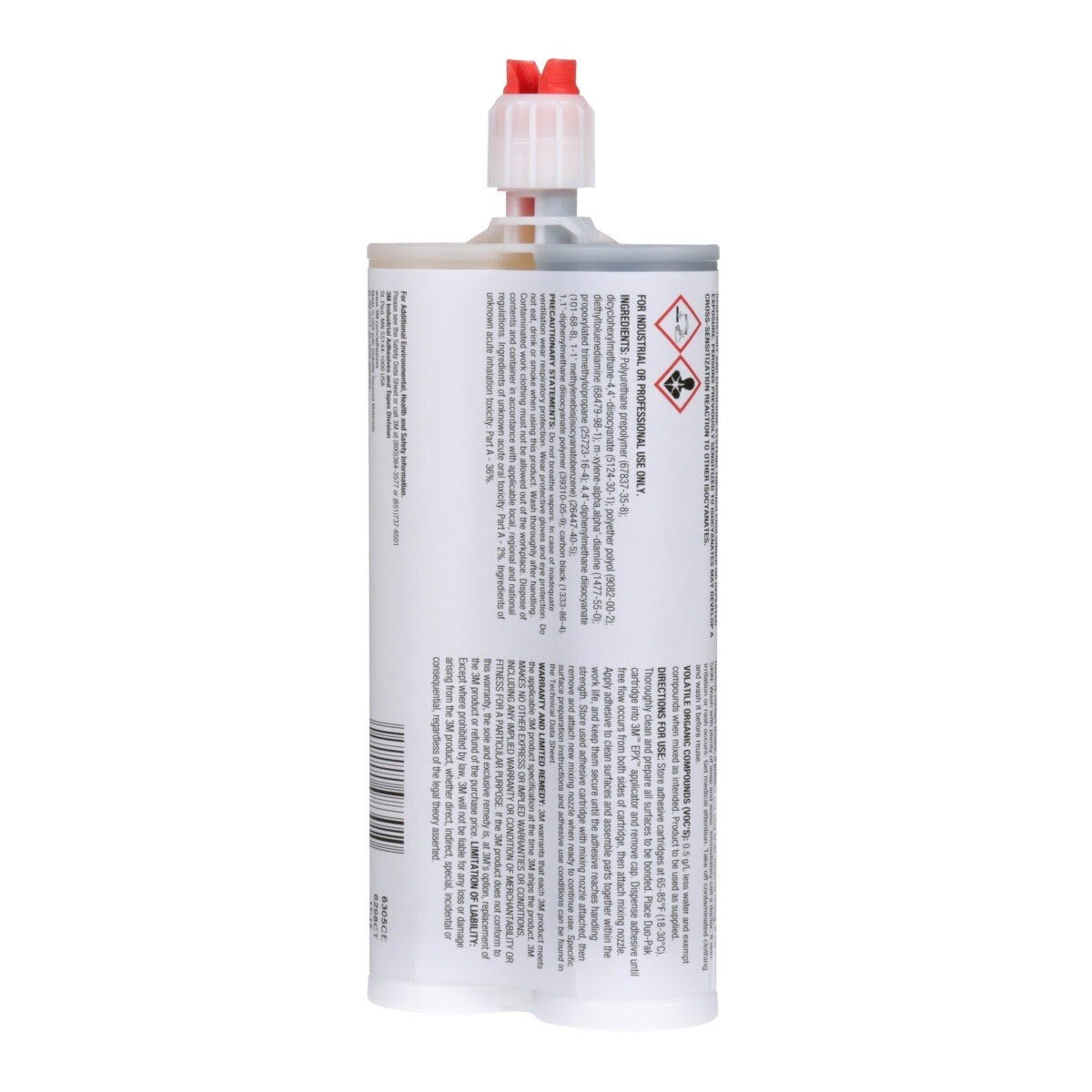 3M DP600NS DP604NS Scotch-Weld Urethane Adhesive, Black, 400 mL Duo-Pak (7100069452)  - (6Pack) - 2