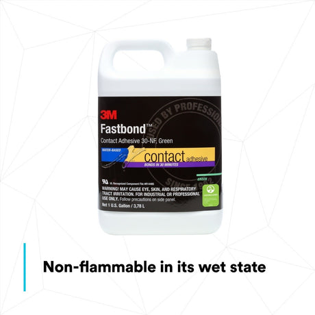 3M 30NF Fastbond Contact Adhesive, Water-Based, Green, 1 Gallon Can (7100071654) (4 Pack) - 10