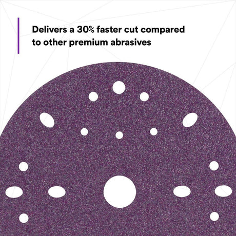 3M 737U 31370 Cubitron II Hookit Clean Sanding Abrasive Disc, 6 in, 40 Plus Grit, Purple (7100073549) (100 Pack) - 3
