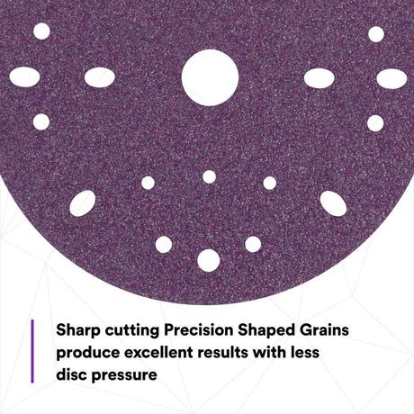 3M 737U 31370 Cubitron II Hookit Clean Sanding Abrasive Disc, 6 in, 40 Plus Grit, Purple (7100073549) (100 Pack) - 4