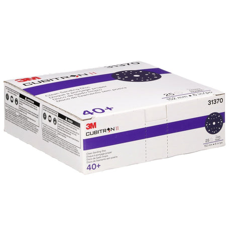 3M 737U 31370 Cubitron II Hookit Clean Sanding Abrasive Disc, 6 in, 40 Plus Grit, Purple (7100073549) (100 Pack) - 6