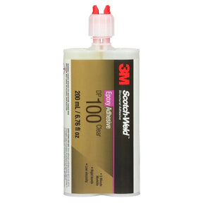 3M Scotch-Weld Epoxy Adhesive DP100 Clear Two-Part Fast Cure Rigid Epoxy 200 mL 6.76 fl oz Duo-Pak (DP100) (7100075490)  - (12Pack)