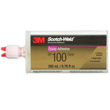 3M Scotch-Weld Epoxy Adhesive DP100 Clear Two-Part Fast Cure Rigid Epoxy 200 mL 6.76 fl oz Duo-Pak (DP100) (7100075490)  - (12Pack) - 2