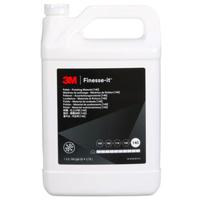 3M 140 Finesse-it Polish Finishing Material, Medium, White, 1 Gallon Bottle (13804) (7100075517)  - (4Pack)