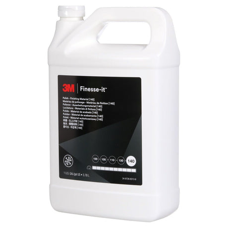3M 140 Finesse-it Polish Finishing Material, Medium, White, 1 Gallon Bottle (13804) (7100075517)  - (4Pack) - 3