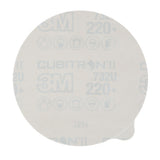 3M 732U Cubitron II Stikit Paper Disc, 220+ C-weight, 5 in x NH, Linered w/Tab, Die 500X (7100075694) (250 Pack) - 2