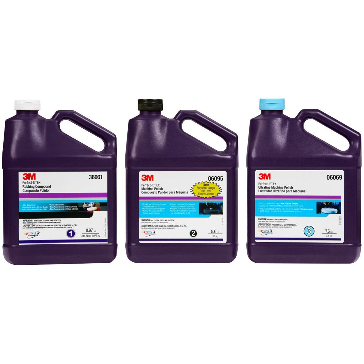 3M Perfect-It EX Machine Polish, Black, Liquid, 1 gal (06095) (7100075861)  - (4Pack) - 10
